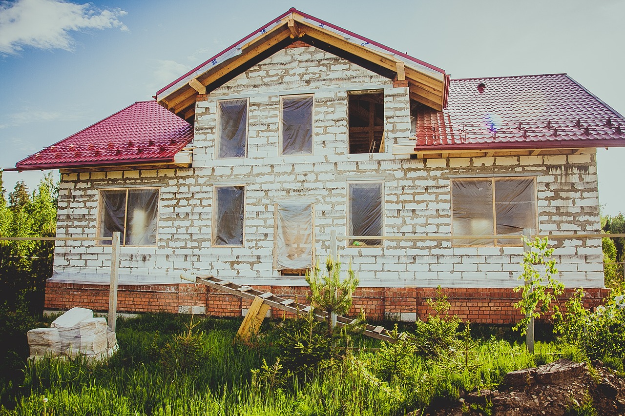 construction, nature, house, building, home construction, the façade of the, sky, wall, building wall, cottage