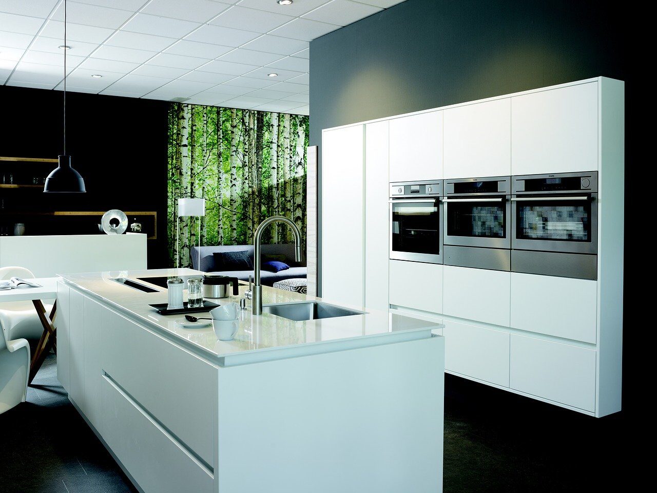 kitchen, open kitchen, show kitchen, kitchen stove, lighting mood, stove, cook, kitchen, kitchen, kitchen, kitchen, kitchen