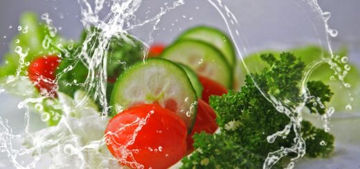 meal, salad, cucumbers
