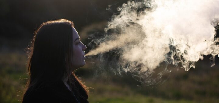 vape, nature, girl