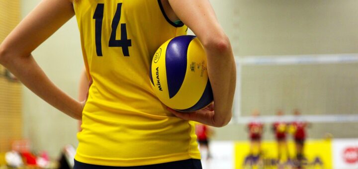 volleyball, ball, player