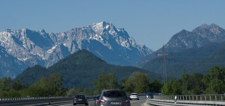 alps, bavaria, autobahn