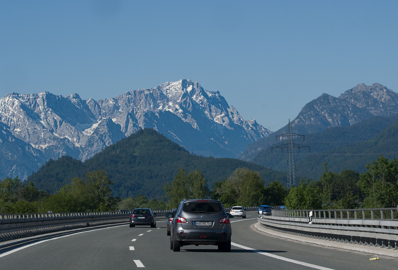 alps, bavaria, autobahn